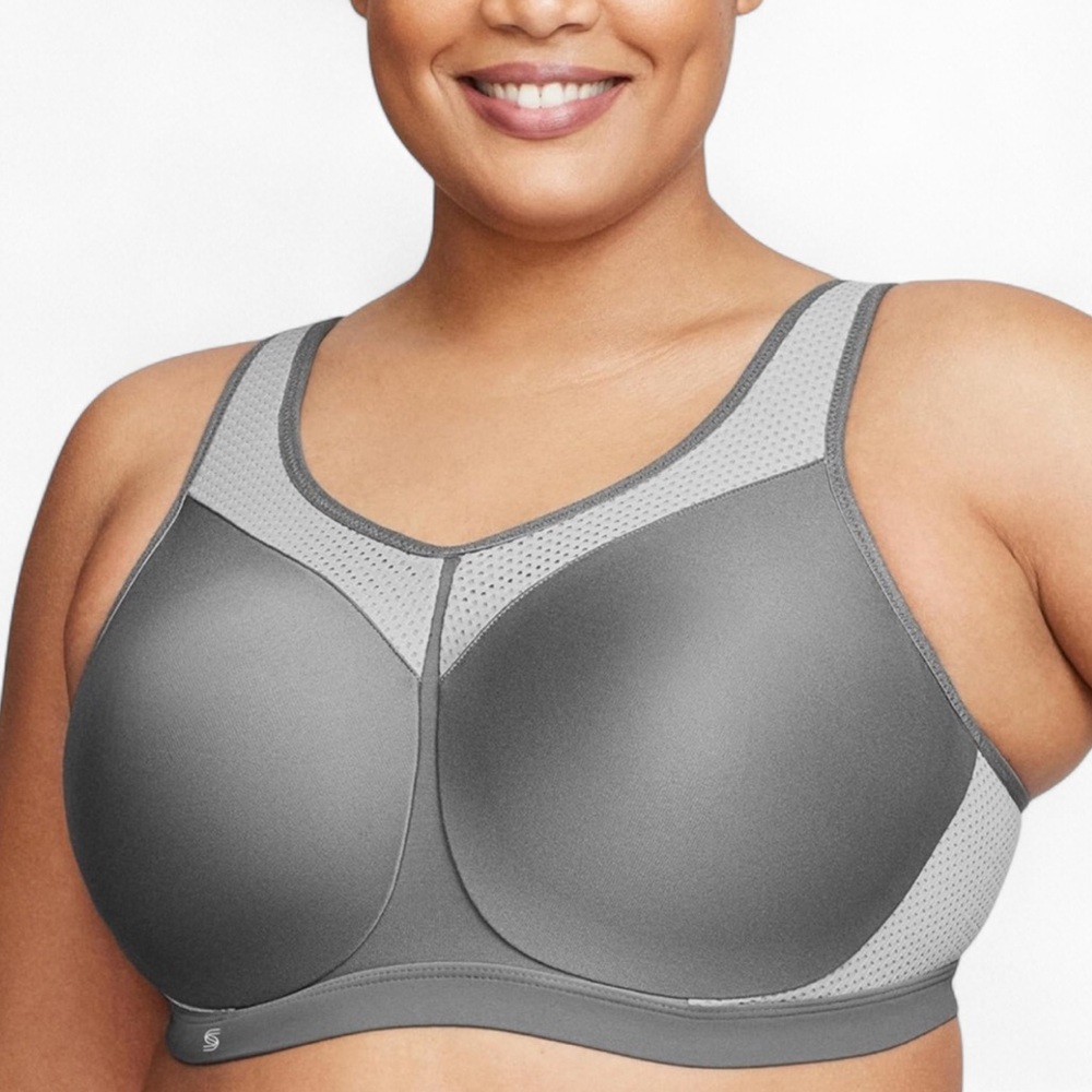 Glamorise WonderWire High Impact Sports Bra Gray 40B